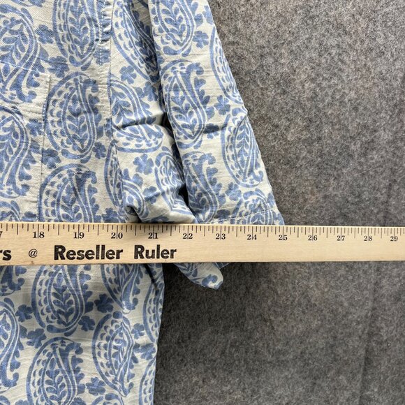 Tommy Bahama Shirt Mens XL Blue Button Down AOP Silk Paisley Hawaiian Camp - Picture 4 of 9